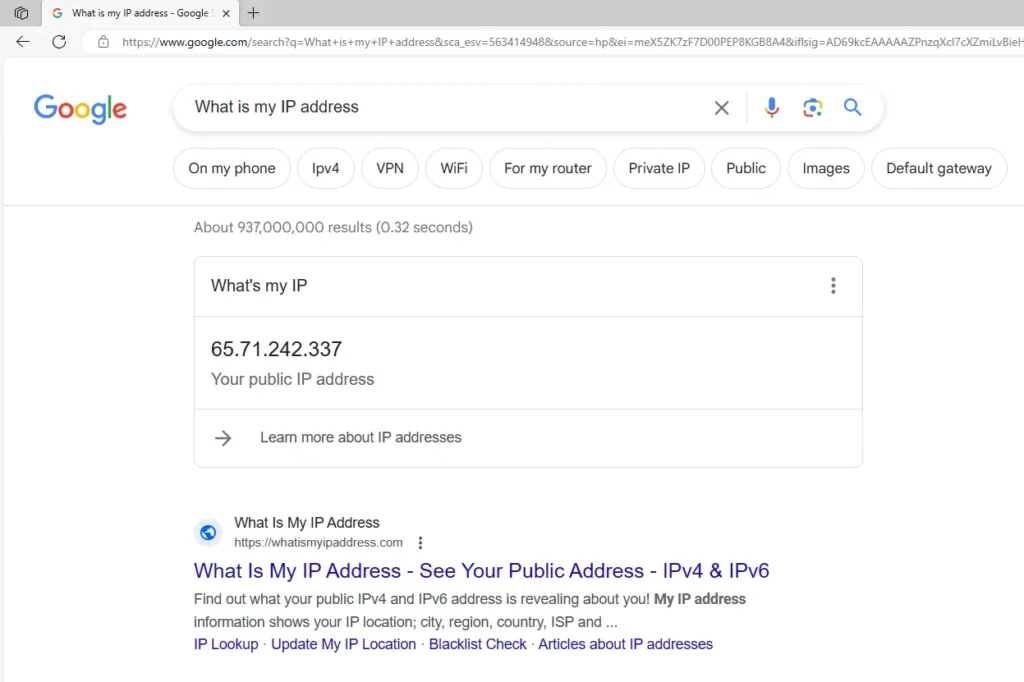پیدا کردن IP آدرس از جستجوی گوگل