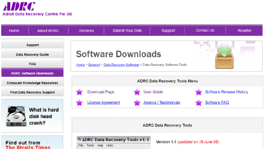 برنامه ریکاوری فایل ADRC Data Recovery Tools