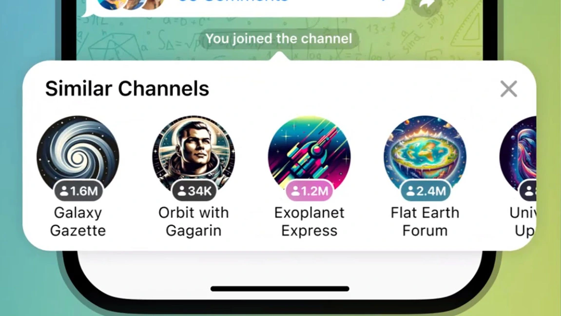 ویژگی جدید آپدیت تلگرام - سرچ راحت کانال ها