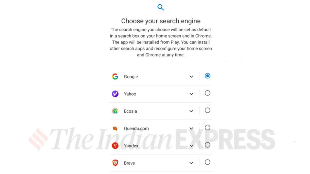 نسخه جدید اندروید اجازه میدهد کاربر موتور جستجو را انتخاب کند