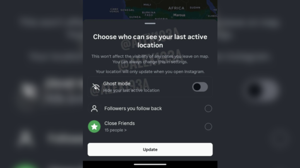 Friend Map حاوی چندین گزینه مرتبط با حریم خصوصی 