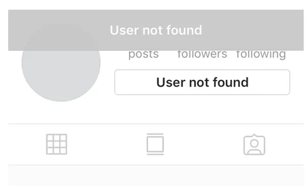 معنی user not found در اینستاگرام