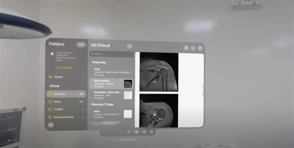 استفاده از Apple Vision Pro  در اتاق عمل