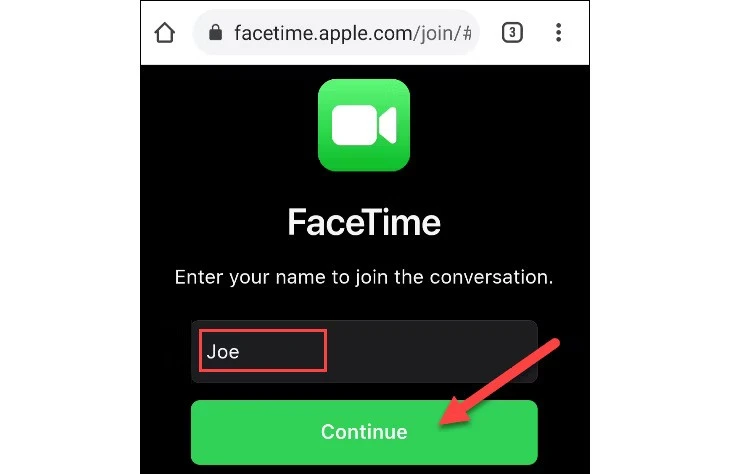 ورود به FaceTime از طریق گوشی اندرویدی