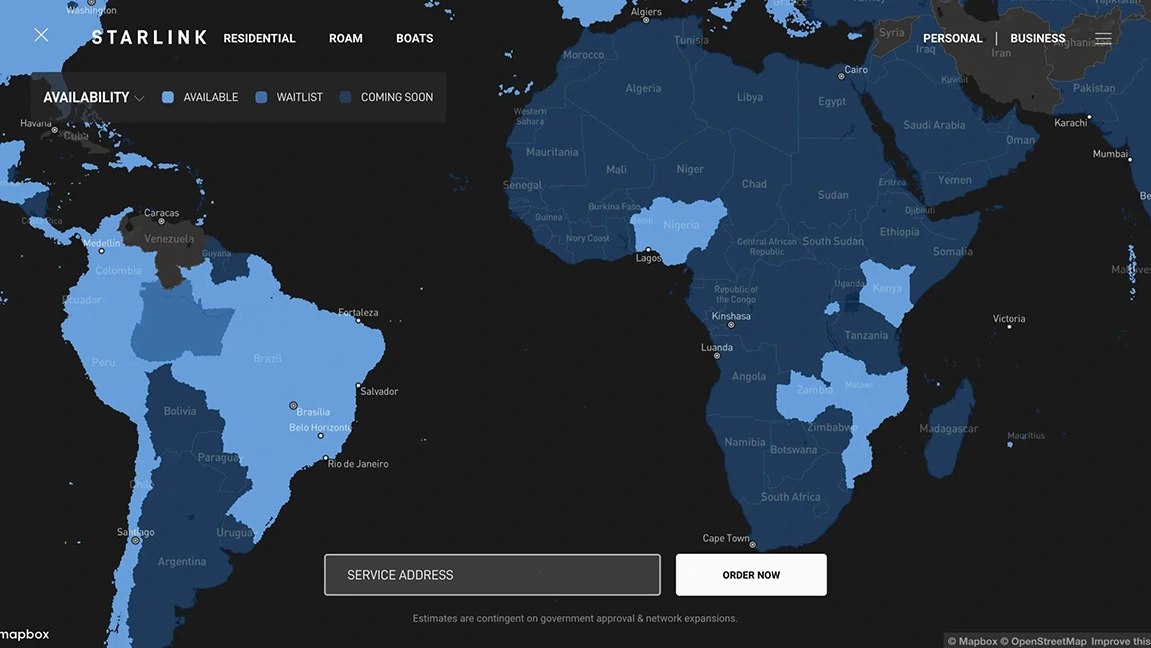 اینترنت استارلینک در کشور غنا