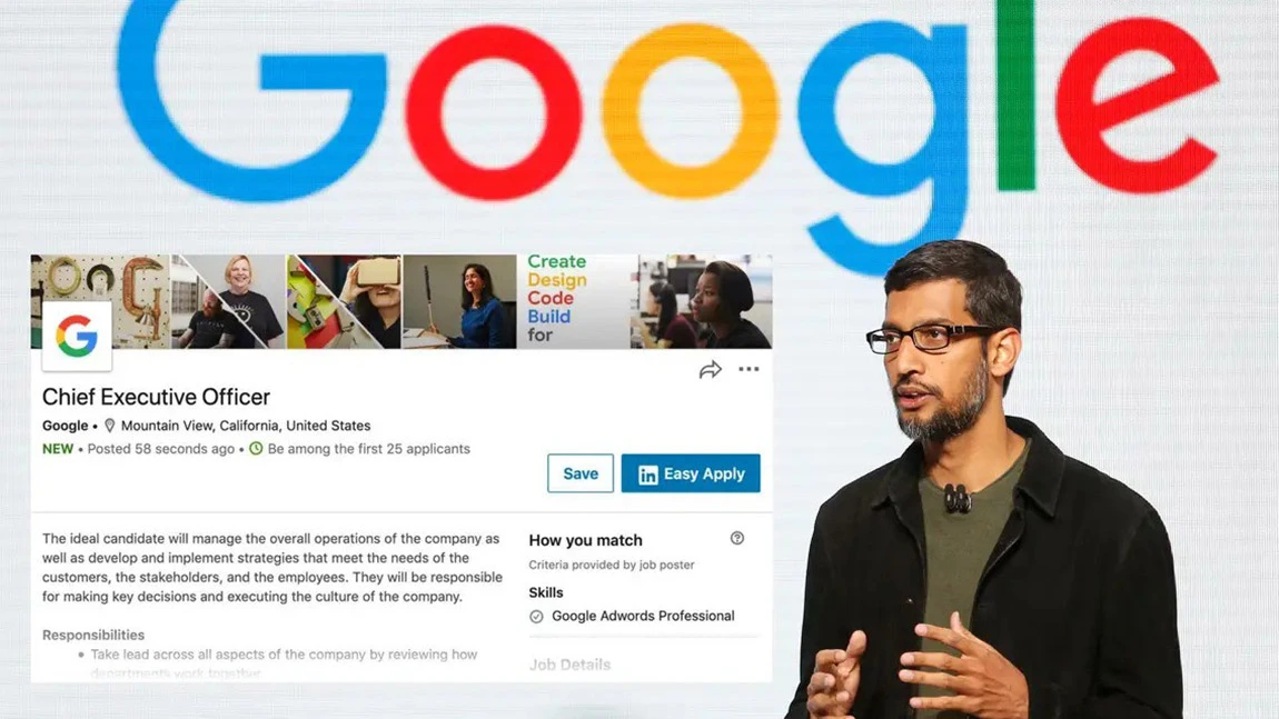 اولین پست ساندر پیچای در لینکدین برای دعود به گردهمایی سالانه گوگل 2024