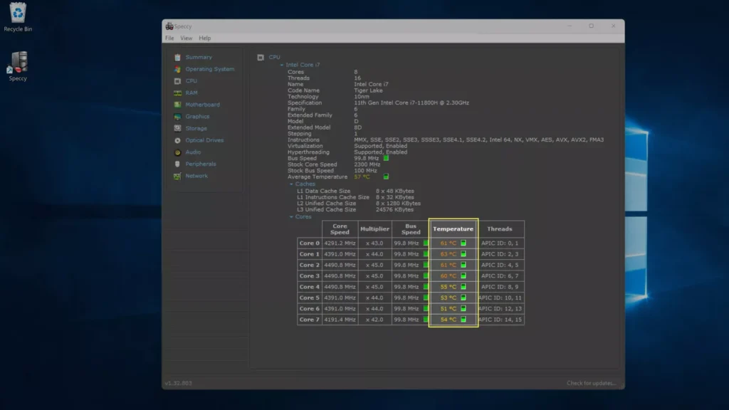 مشاهده دمای هر هسته پردازنده cpu - لاگ‌مدیا