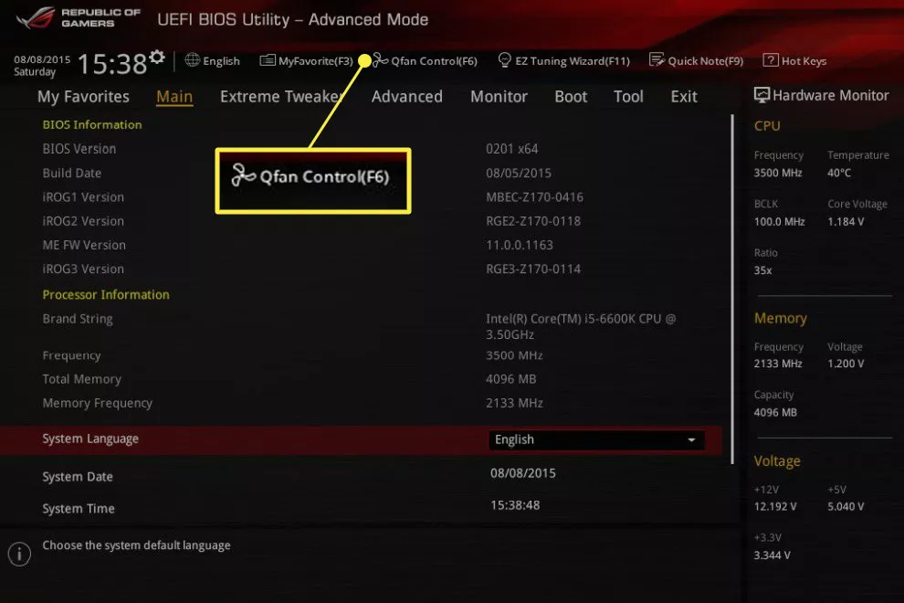 چطور می توان فن CPU را در BIOS تنظیم کرد؟