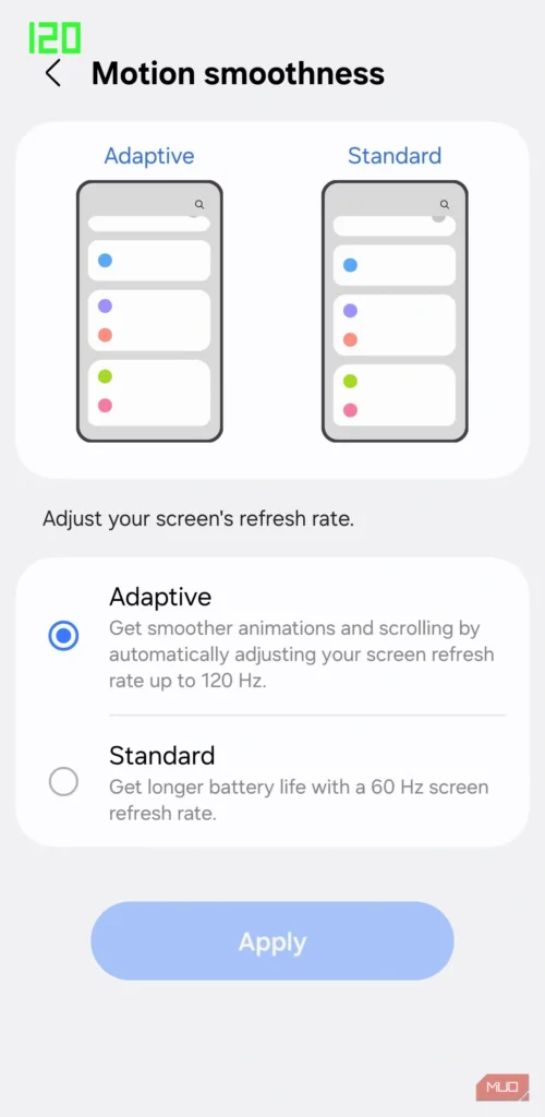 بالا بردن نرخ تازهسازی refresh rate در گوشی اندروید - لاگ مدیا رسانه امنیت شبکه