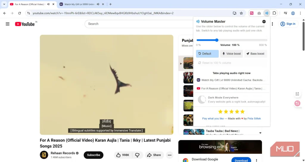 پلاگین کنترل هوشمند صدا در مرورگر کروم - لاگمدیا