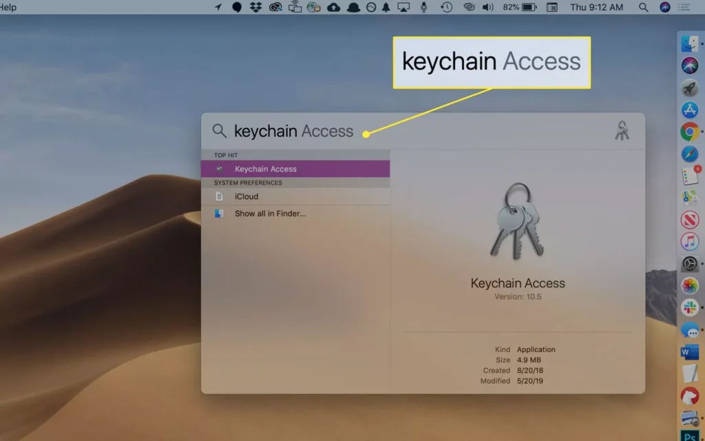Keychain Access در مک و آی او اس