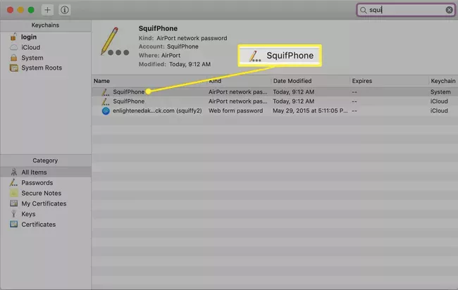 نام شبکه وایفای (SSID نام شبکه) در مک