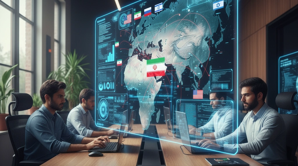 نقشه تعاملات دیجیتال ایران و کشورهای جهان - توسعه فناوری و امنیت سایبری - لاگ‌مدیا