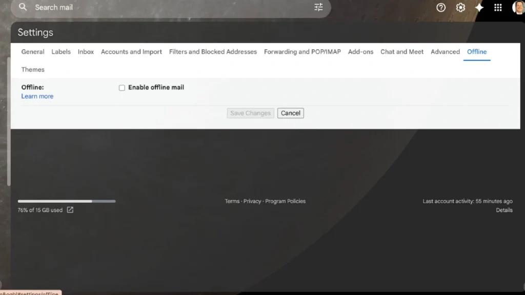استفاده آفلاین از جیمیل - ایمیل آفلاین - لاگمدیا