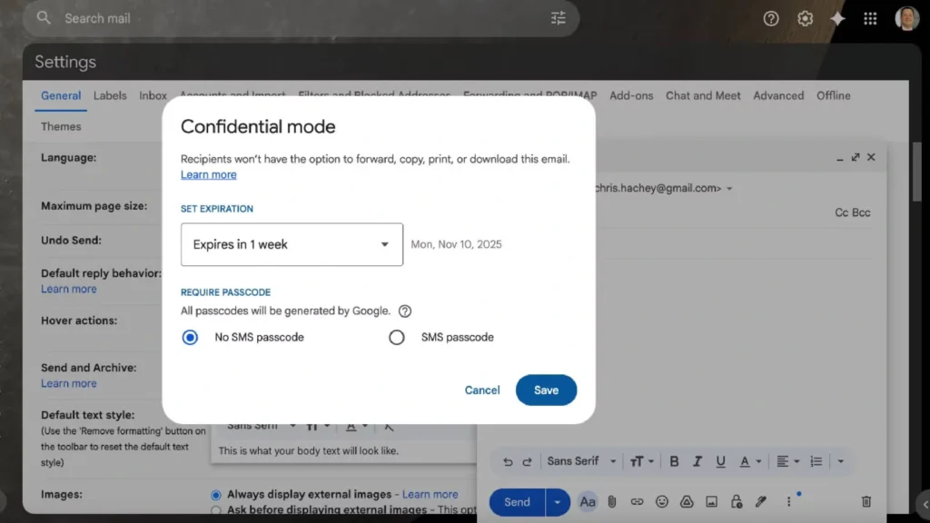 چلوگیری از ارسال ایمیل در جیمیل - لاگمدیا