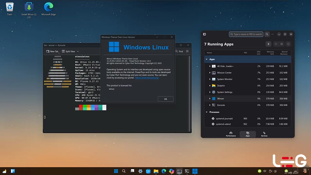 توزیع ویندوزی لینوکس - لاگمدیا