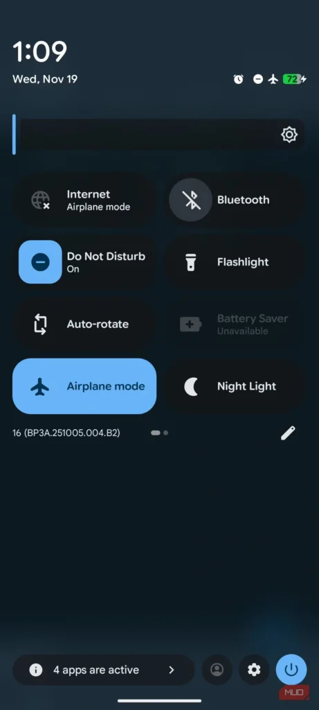 تنظیمات حالت خواب اعمال شده در اندروید