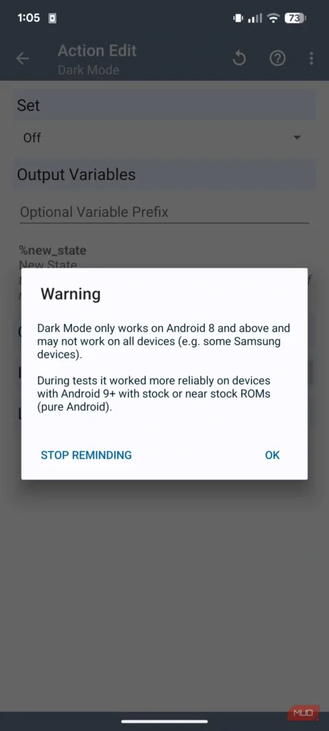 بعضی از تسک ها ممکن است کار نکنند