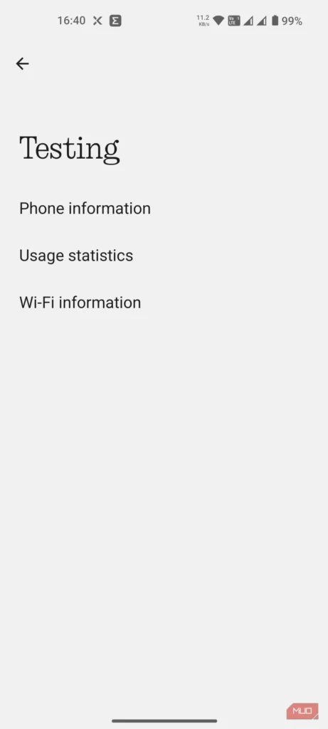 کد مخفی که منوی دیباگ اندروید یا همان منوی مخفی اندروید را باز میکند