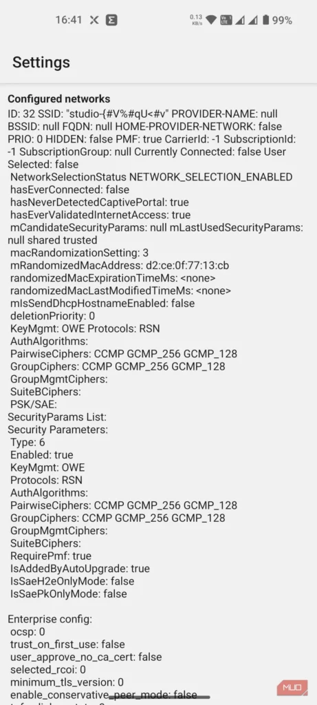 اطلاعات Wi‑Fi و آمار استفاده در اندروید - کد مخفی اندروید