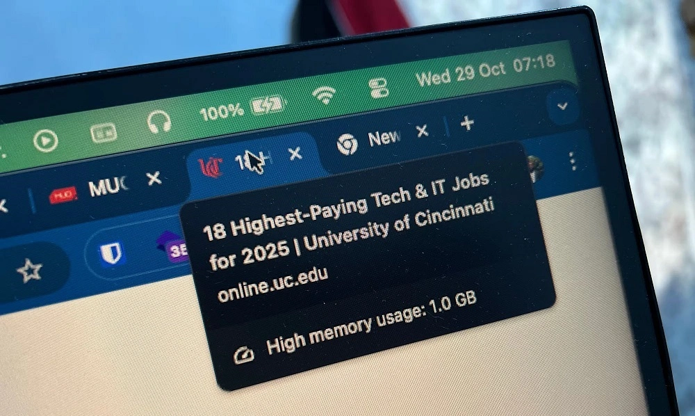 هر تب چقدر از رم کامپیوتر را درگیر می کند - لاگ‌مدیا
