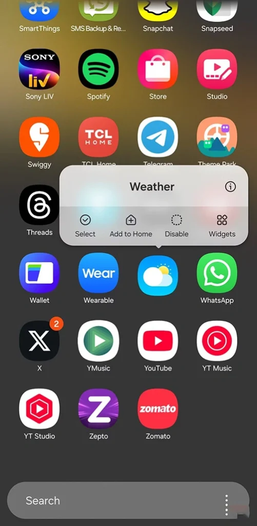 اپ Weather حذف کردن برنامه های غیر ضروری اندروید سامسونگ - لاگ مدیا